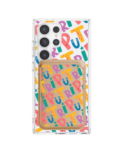 Android Magnetic Wallet Case - Playful Monogram 4.0