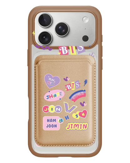 iPhone Magnetic Wallet Case - BTS Members
