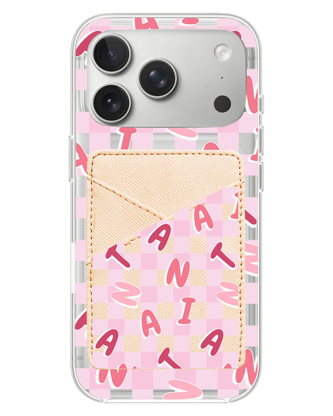 iPhone Phone Wallet Case - Checkered Monogram 1.0