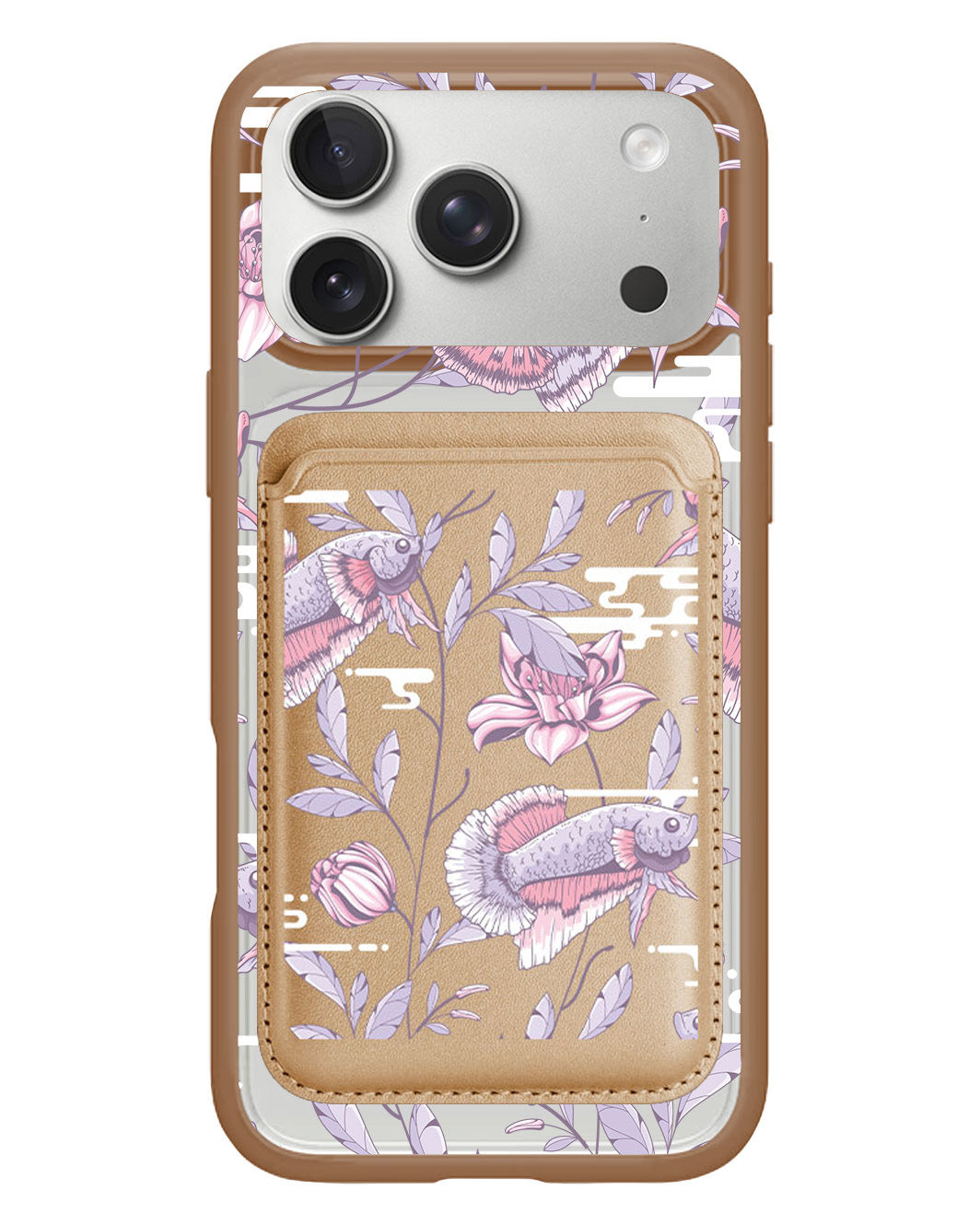 iPhone Magnetic Wallet Case - Fish & Floral 1.0