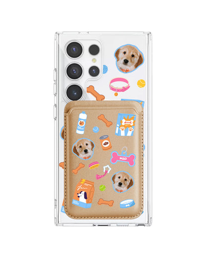 Android Magnetic Wallet Case - Pet Grid Puppy Sweet Treats