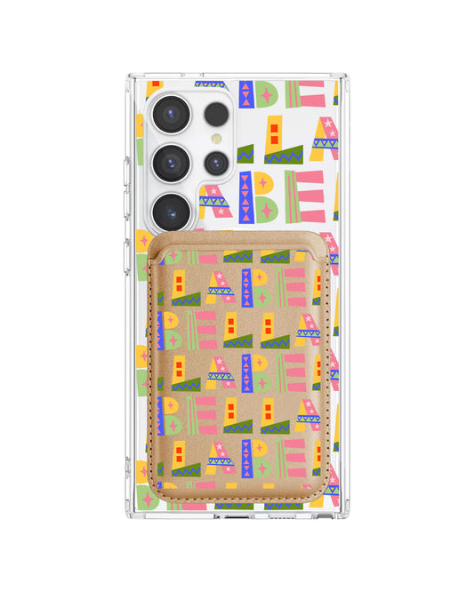 Android Magnetic Wallet Case - Playful Monogram 5.0