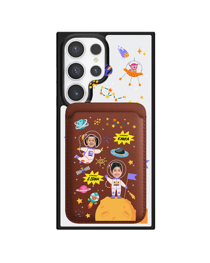 Android Magnetic Wallet Case - Face Grid Dream Astronaut