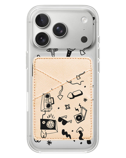 iPhone Phone Wallet Case - Rock N Roll Black