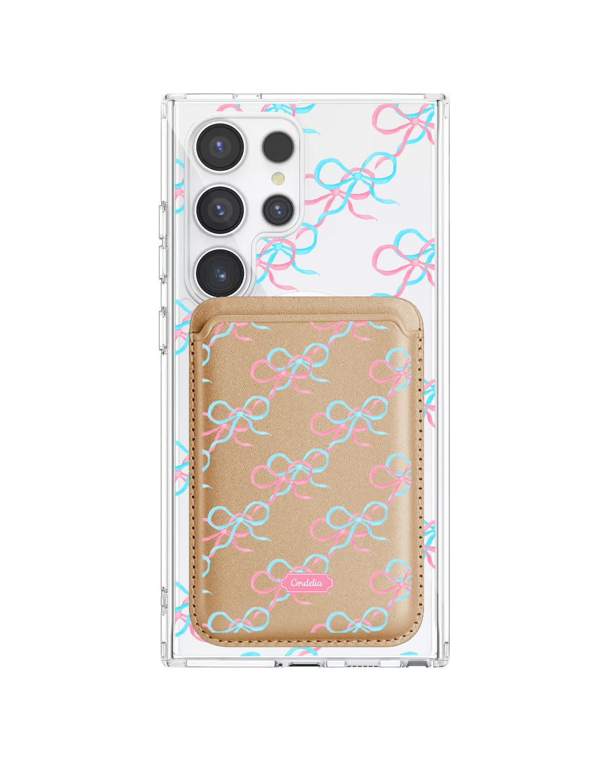Android Magnetic Wallet Case - Coquette Overlap Bow