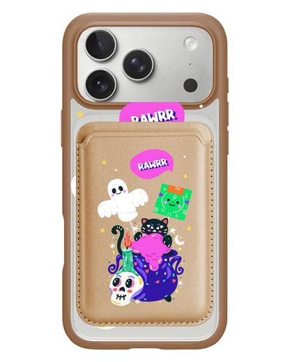 iPhone Magnetic Wallet Case - Cat Monster