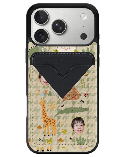 iPhone Avant Wallet Case - Face Grid Safari