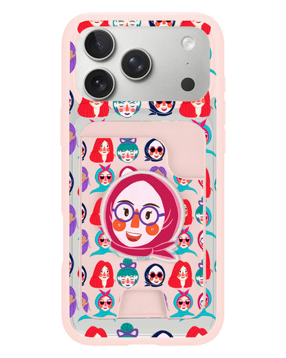 iPhone Magpop Wallet - Cute Sweety Faces