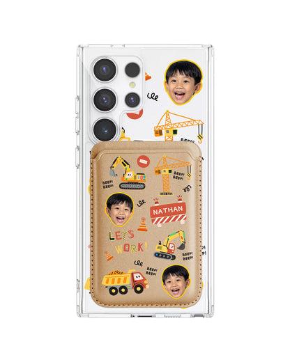 Android Magnetic Wallet Case - Face Grid Construction