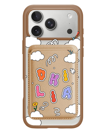 iPhone Magnetic Wallet Case - Adorable Monogram 6.0