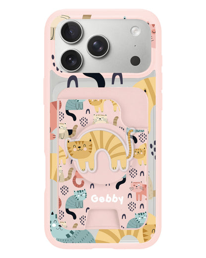iPhone Magpop Wallet - Rainbow Meow