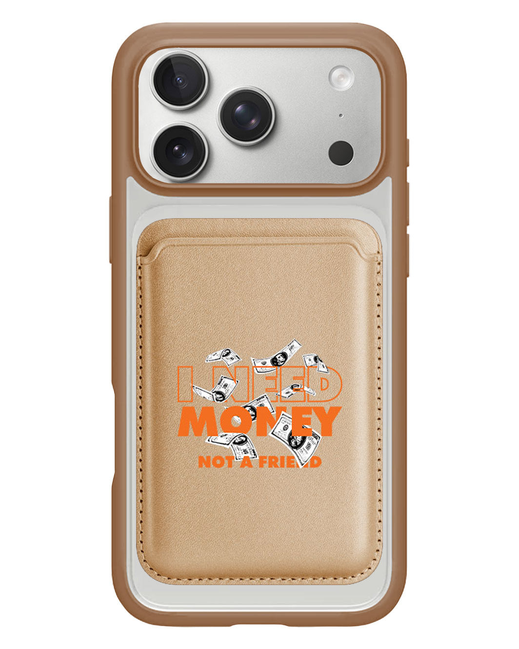 iPhone Magnetic Wallet Case - Money Better Than Friend