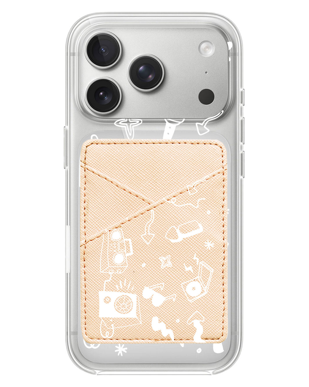 iPhone Phone Wallet Case - Rock N Roll White