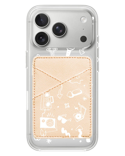 iPhone Phone Wallet Case - Rock N Roll White