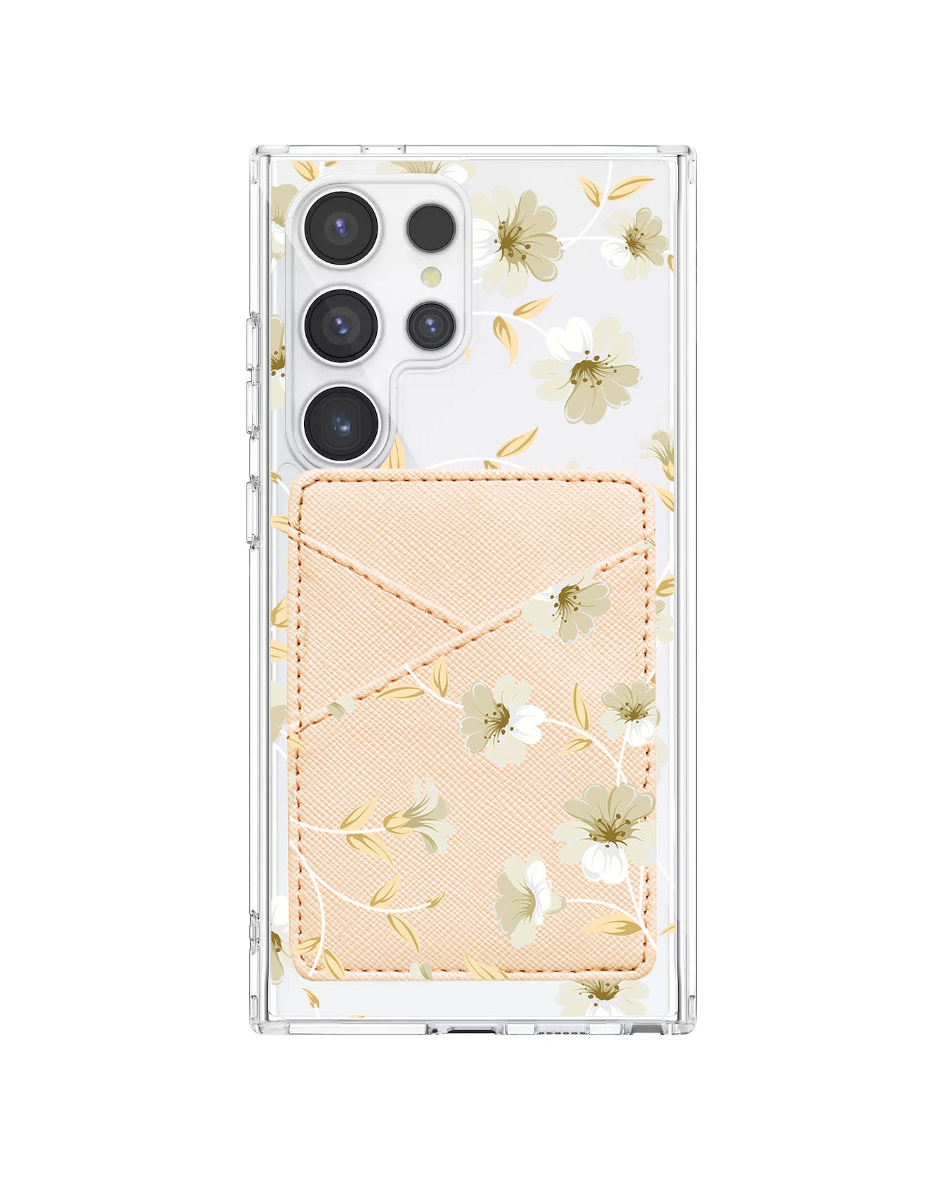 Android Phone Wallet Case - White Magnolia