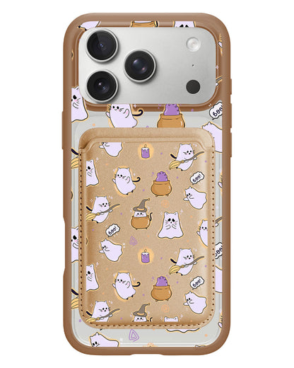 iPhone Magnetic Wallet Case - Spooky Cat