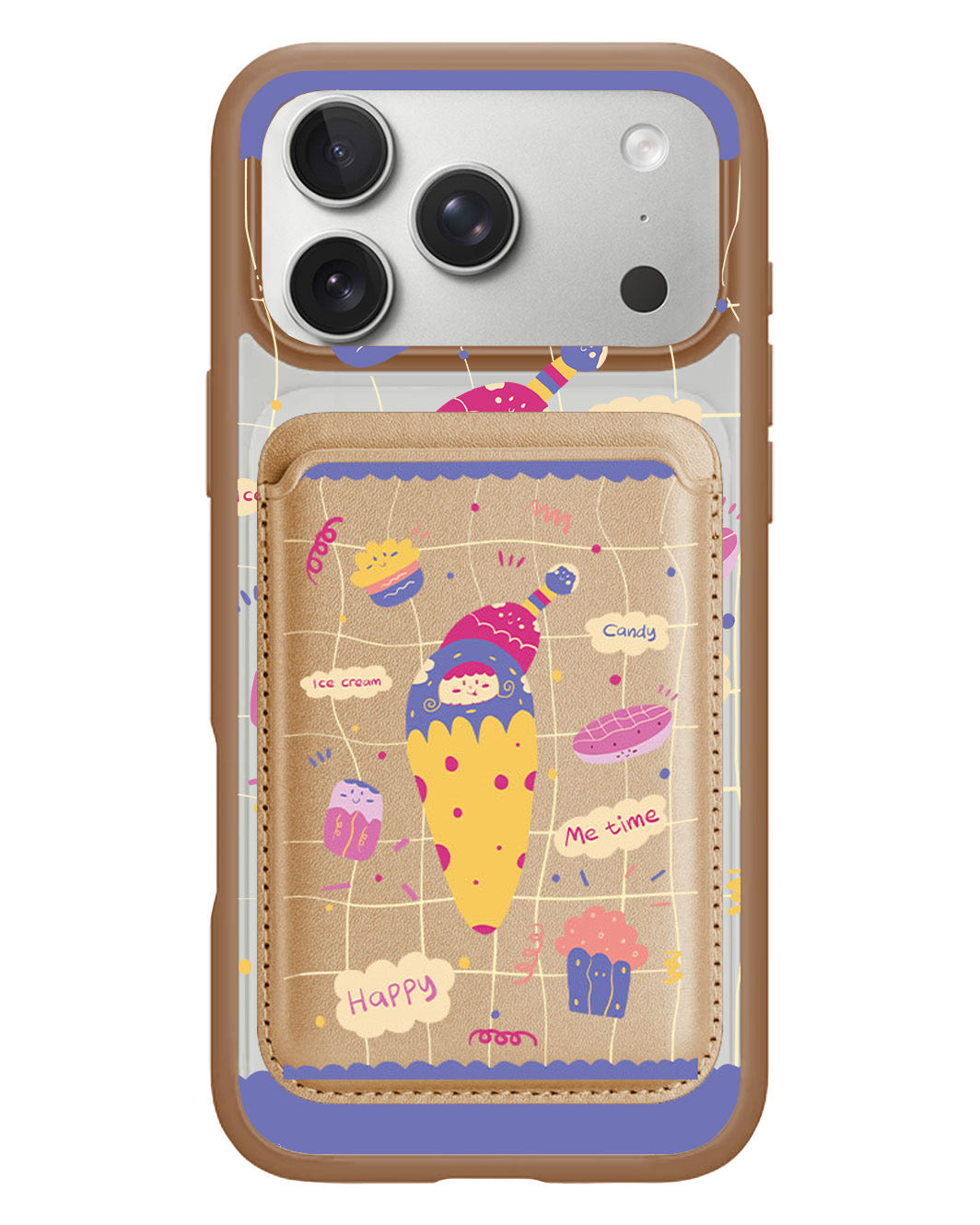 iPhone Magnetic Wallet Case - Candy Doodle