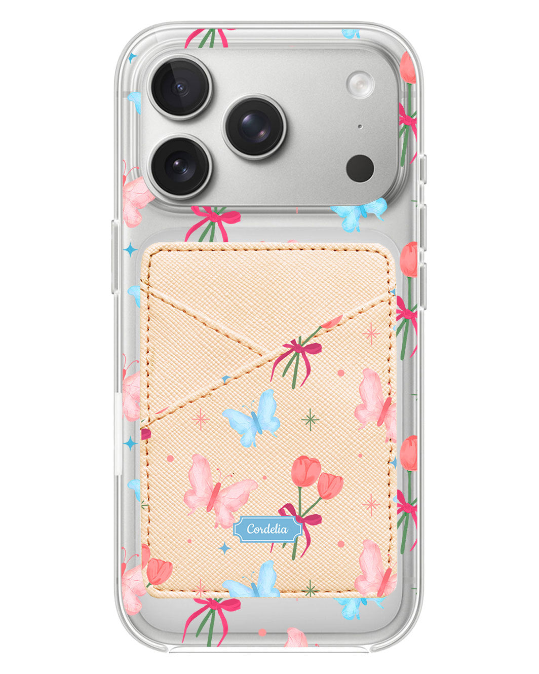 iPhone Phone Wallet Case - Coquette Butterfly