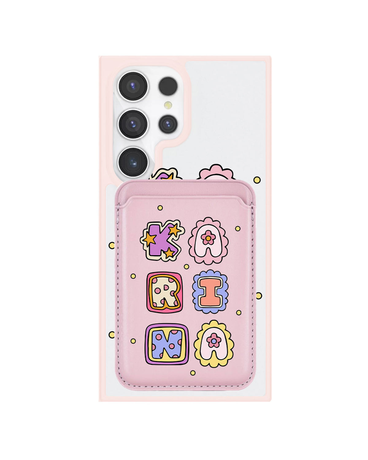 Android Magnetic Wallet Case - Adorable monogram 2.0