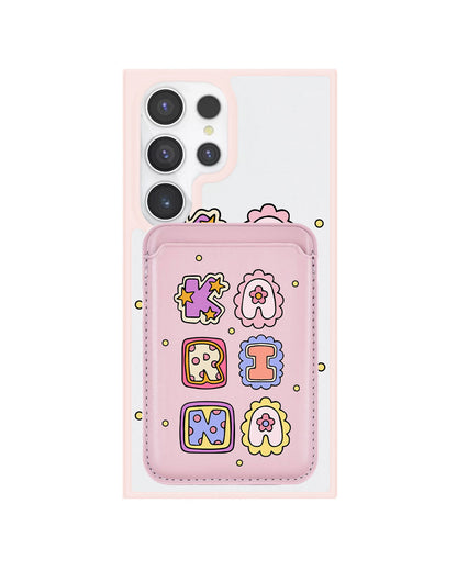 Android Magnetic Wallet Case - Adorable monogram 2.0
