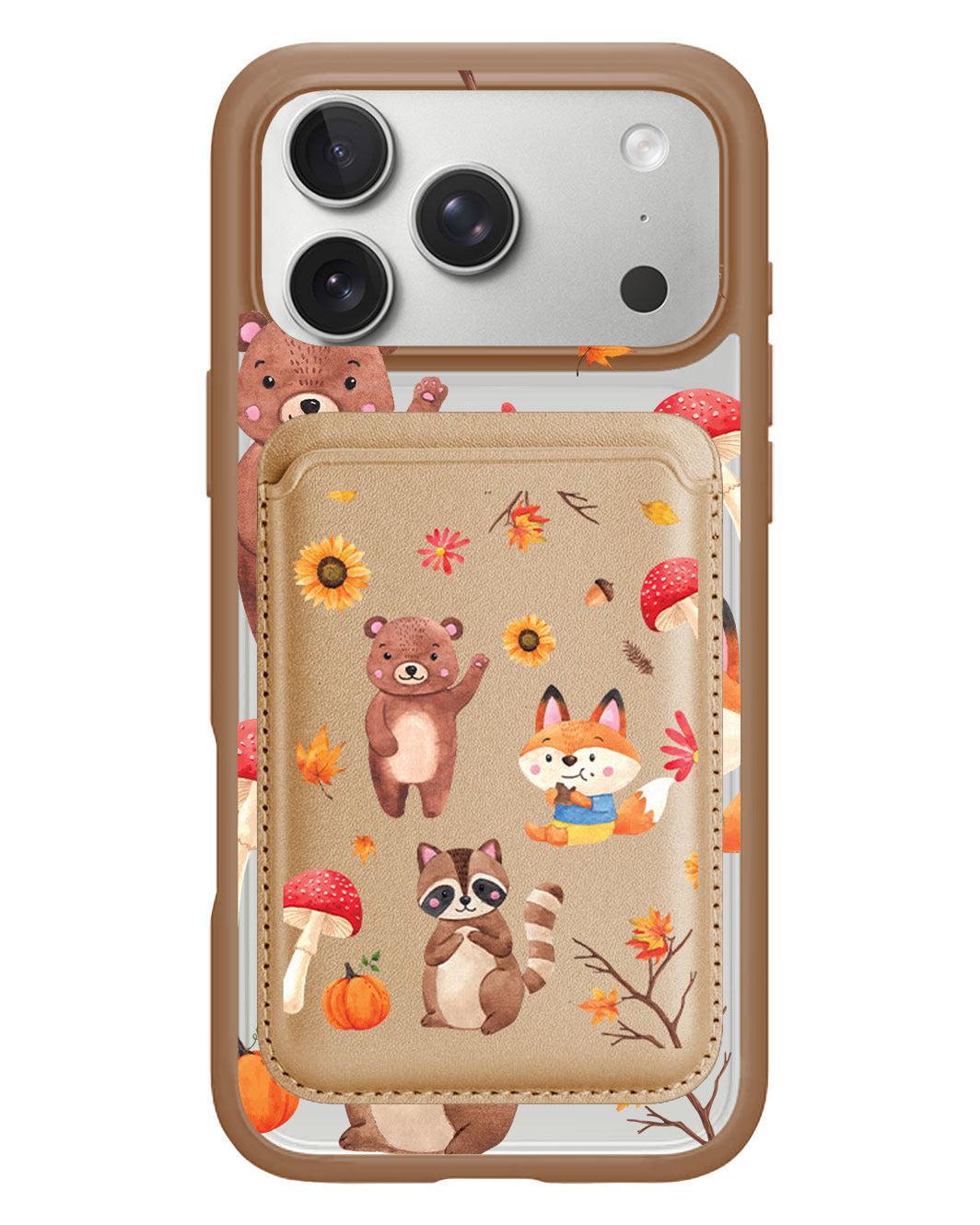 iPhone Magnetic Wallet Case - Autumn Animals