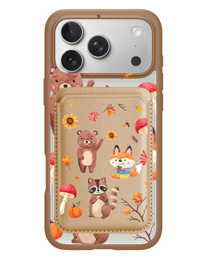 iPhone Magnetic Wallet Case - Autumn Animals