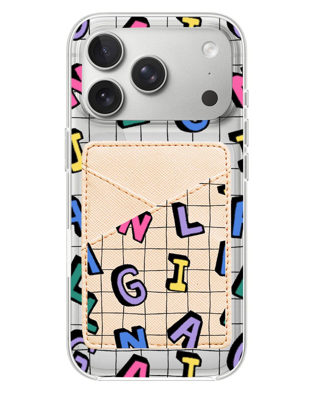 iPhone Phone Wallet Case - Playful Monogram 2.0
