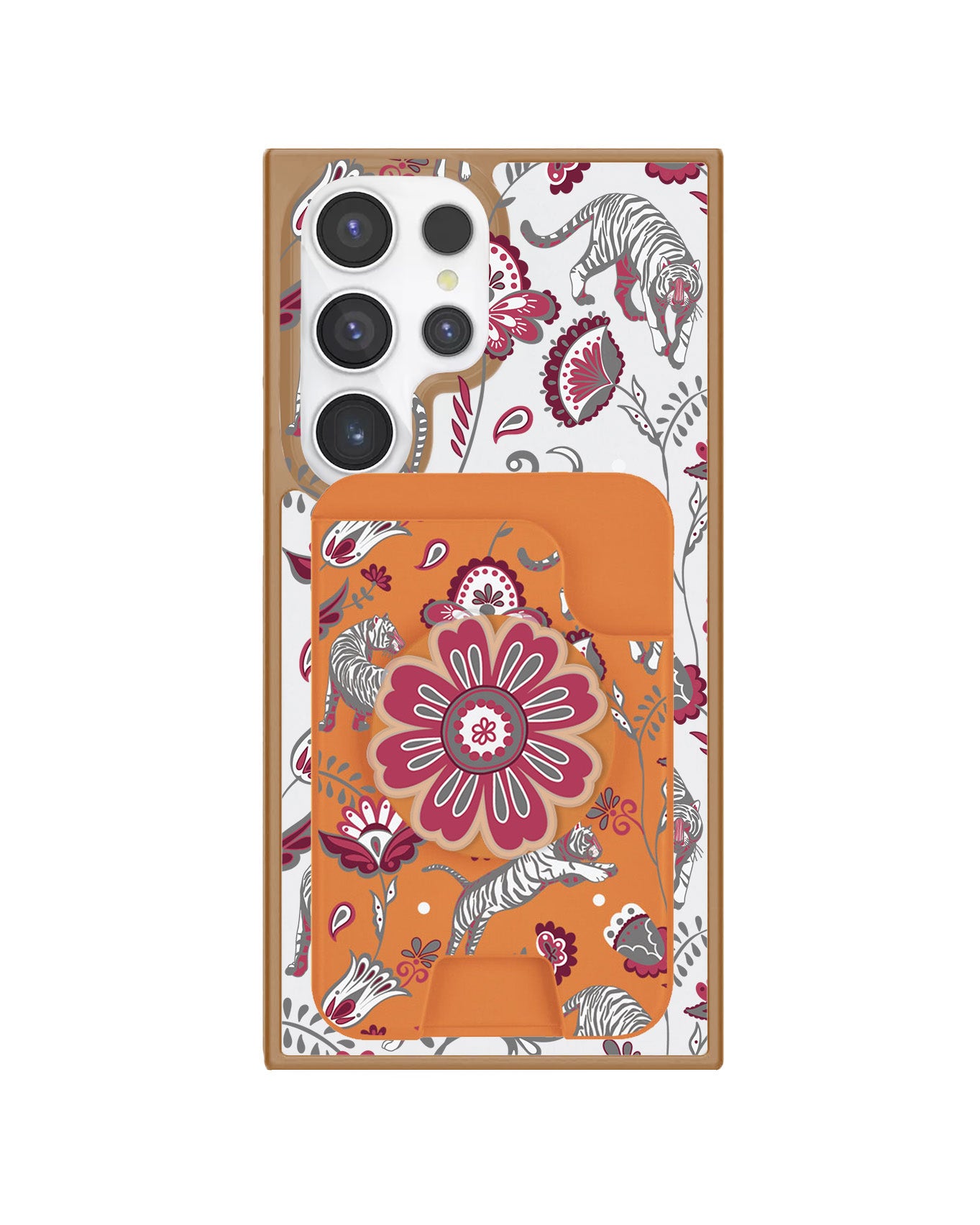 Android Magpop Wallet - Tiger & Floral 6.0