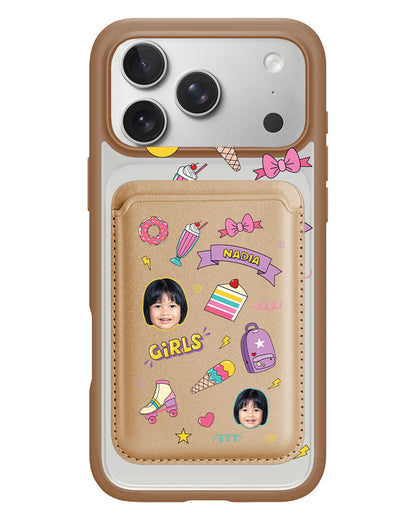 iPhone Magnetic Wallet Case - Face Grid Comic