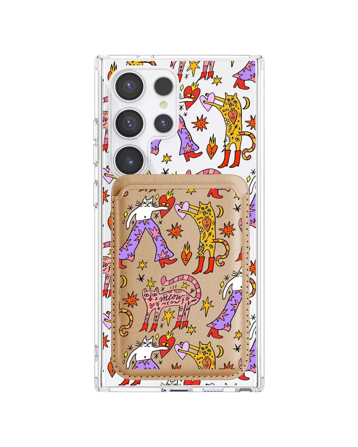 Android Magnetic Wallet Case - Meow