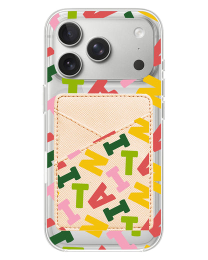 iPhone Phone Wallet Case - Scattered Monogram 3.0