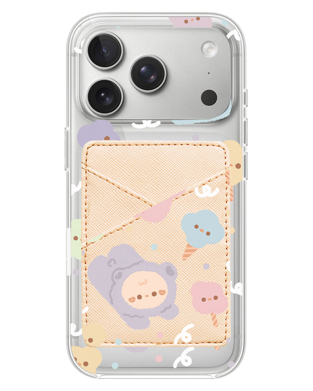 iPhone Phone Wallet Case - Cotton Teddy