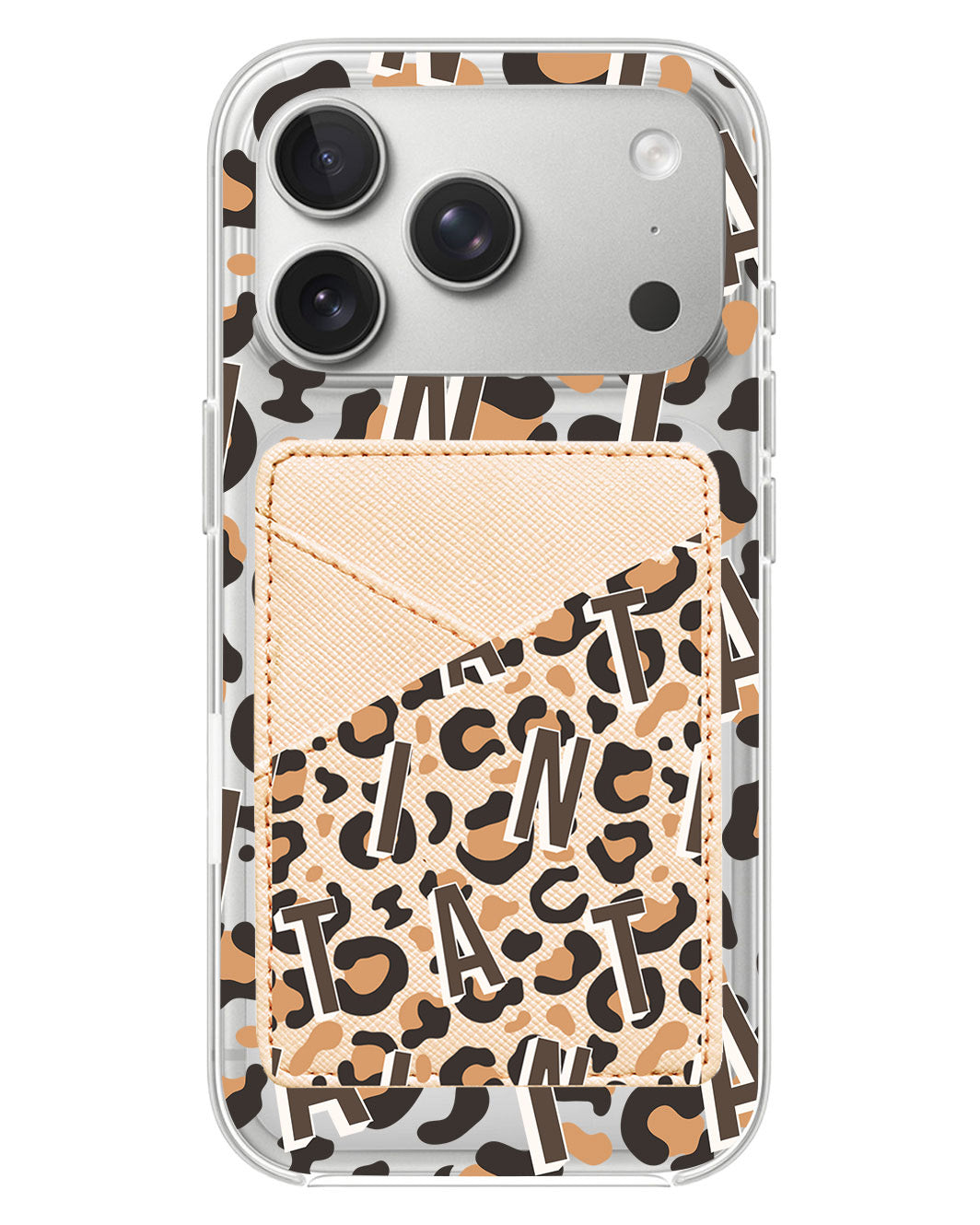 iPhone Phone Wallet Case - Leopard Monogram 2.0