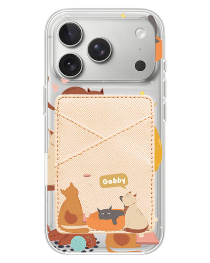 iPhone Phone Wallet Case - Playful Cat