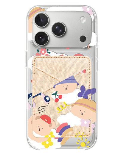 iPhone Phone Wallet Case - Bear In Style