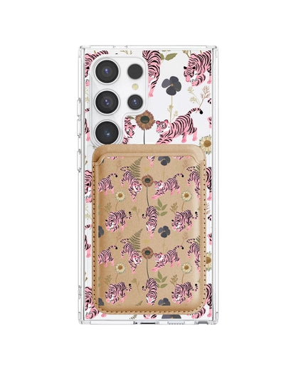 Android Magnetic Wallet Case - Tigre Rosa