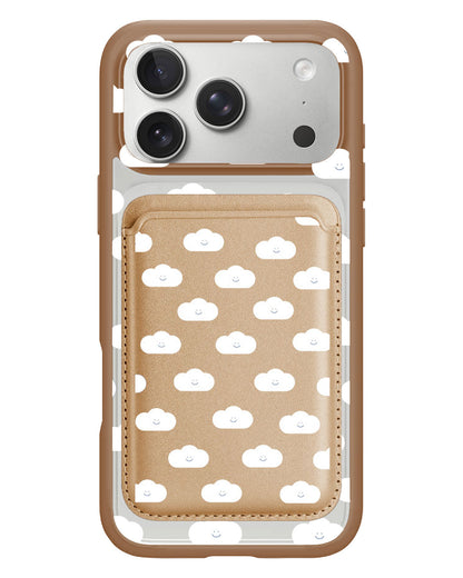 iPhone Magnetic Wallet Case - White Cloud