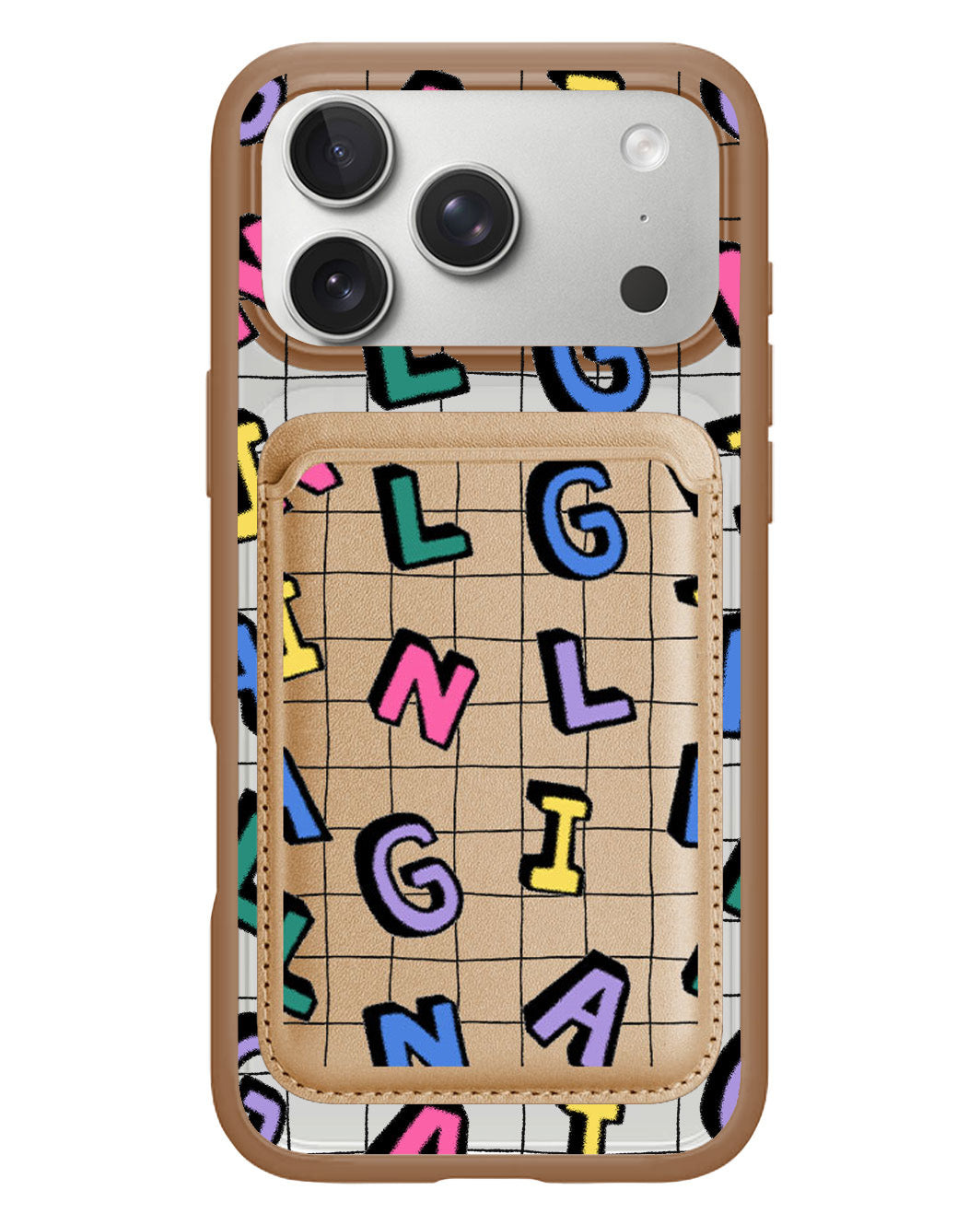 iPhone Magnetic Wallet Case - Playful Monogram 2.0