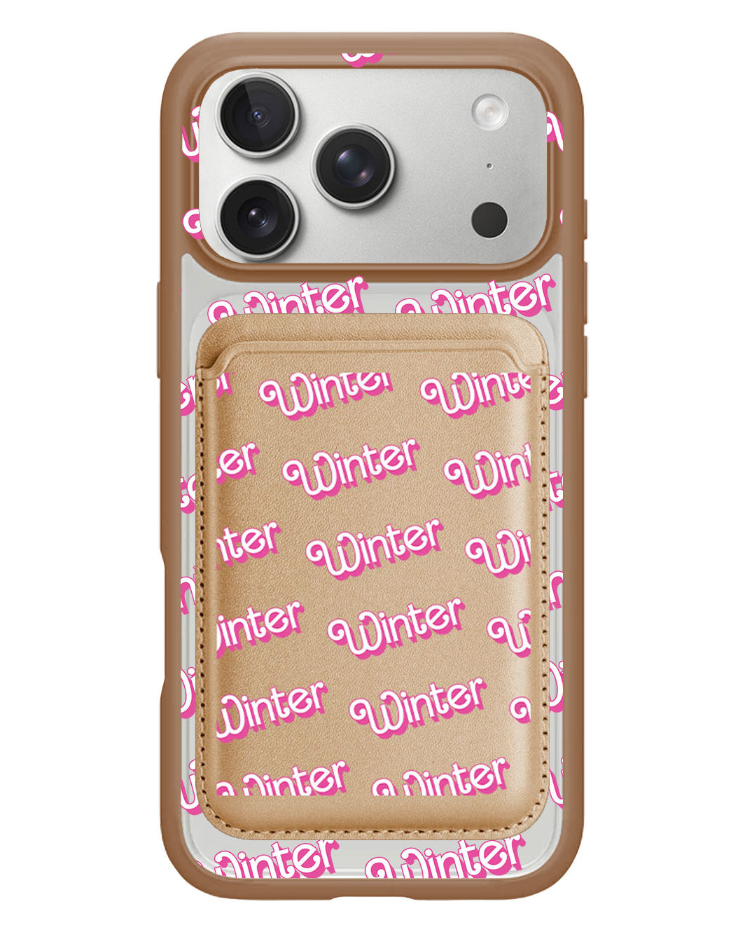 iPhone Magnetic Wallet Case - Barbie Monogram