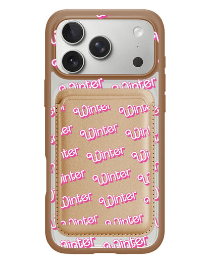 iPhone Magnetic Wallet Case - Barbie Monogram