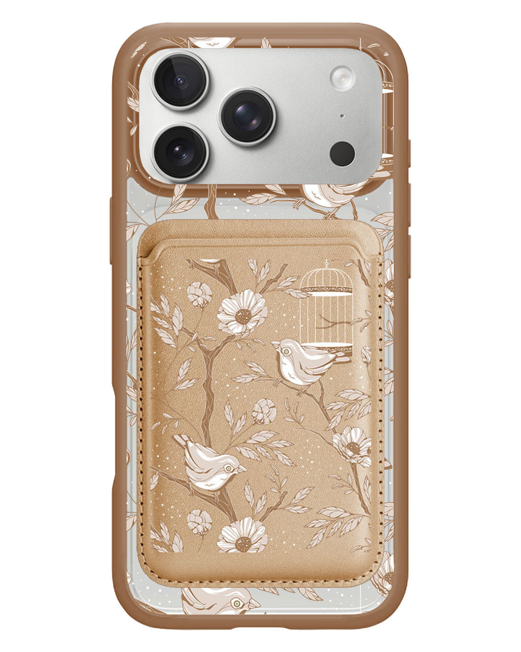 iPhone Magnetic Wallet Case - Lovebird Monochrome 3.0