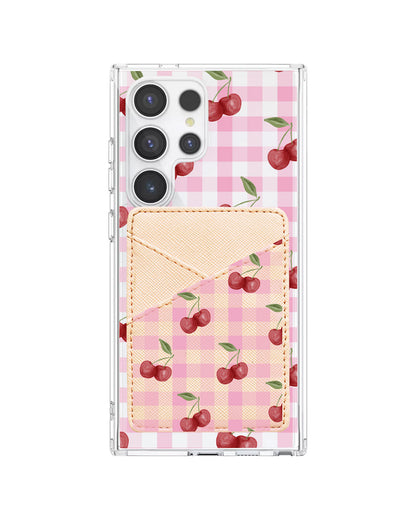 Android Phone Wallet Case - Cherry Tartan