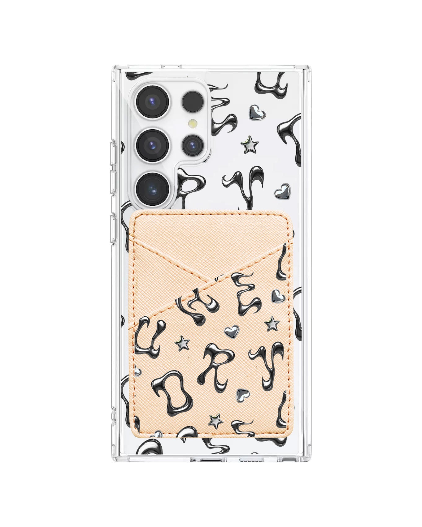 Android Phone Wallet Case - Chrome Monogram 2.0