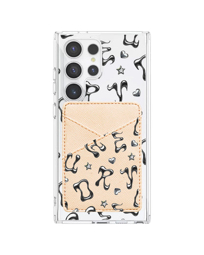 Android Phone Wallet Case - Chrome Monogram 2.0