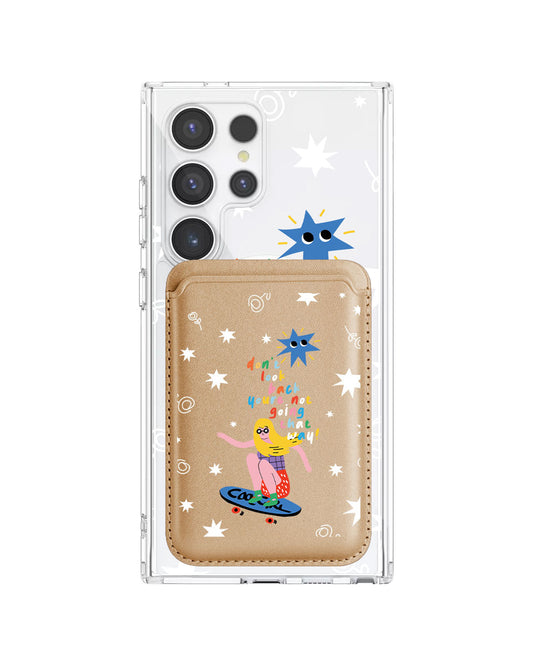 Android Magnetic Wallet Case - Keep Moving