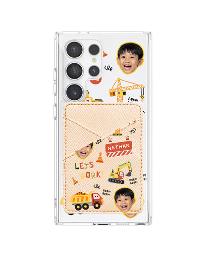 Android Phone Wallet Case - Face Grid Construction