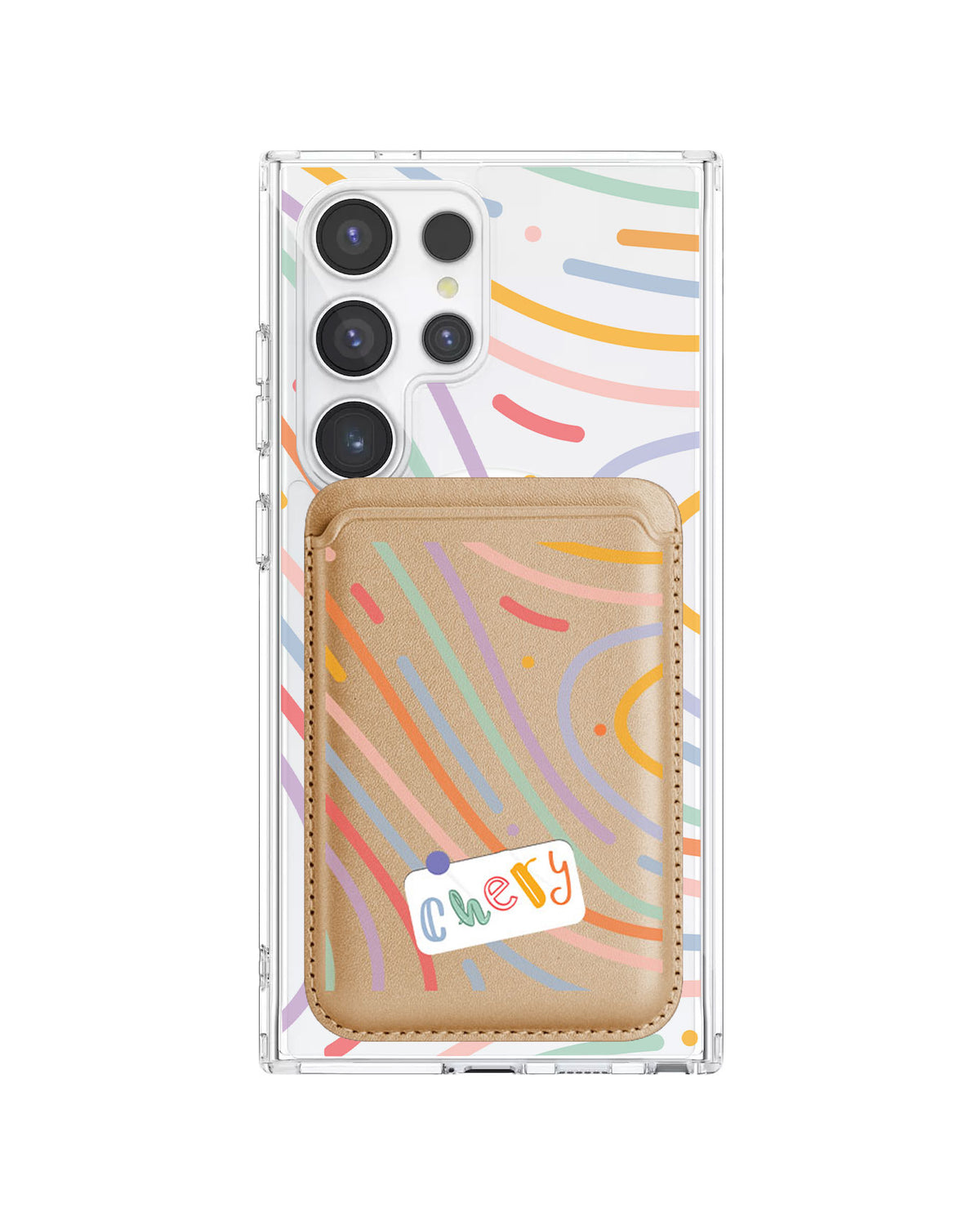 Android Magnetic Wallet Case - Doodle Monogram 2.0