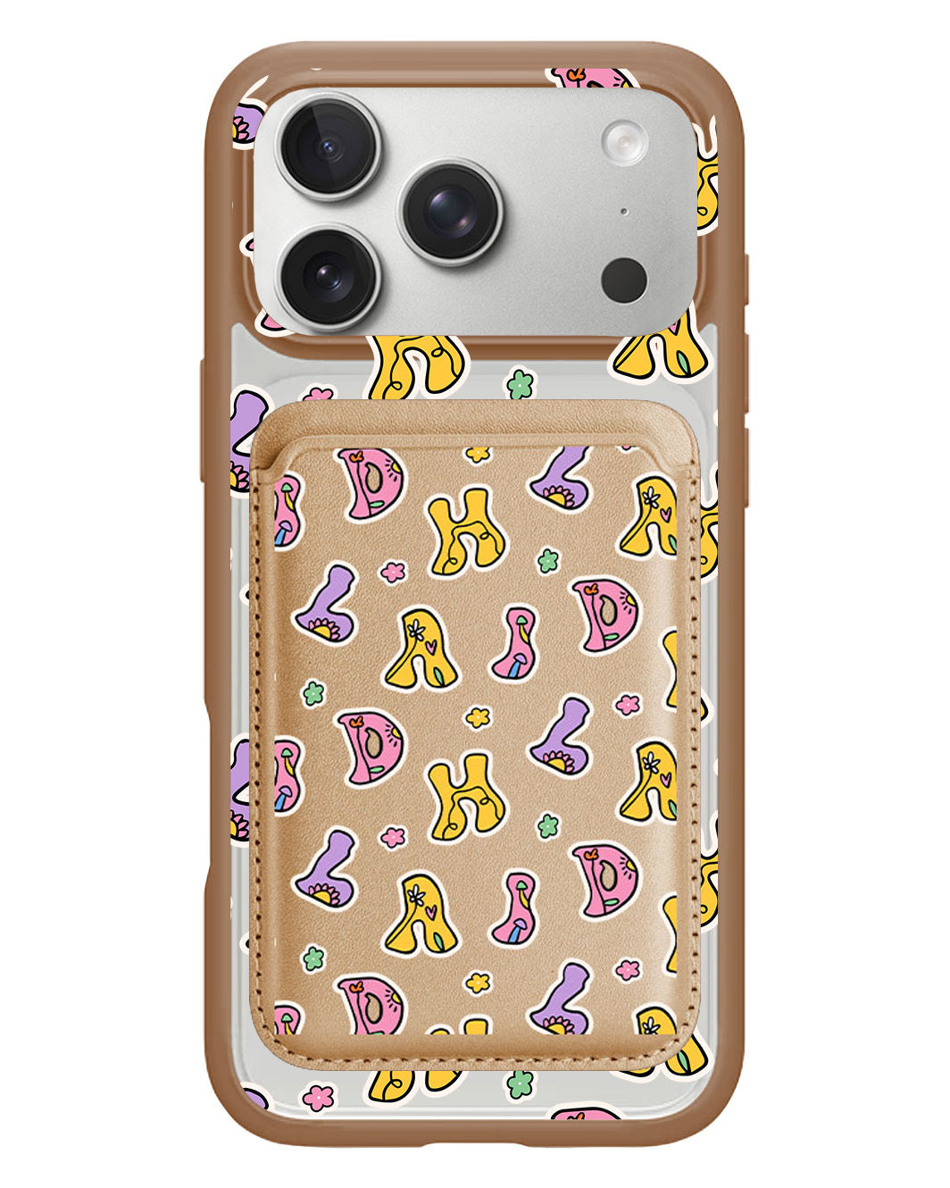 iPhone Magnetic Wallet Case - Playful Monogram 7.0