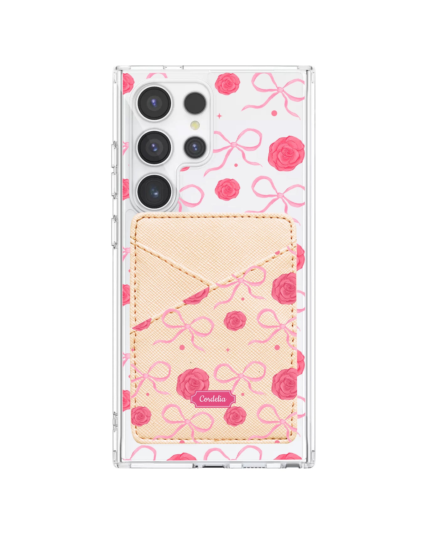Android Phone Wallet Case - Coquette Rose