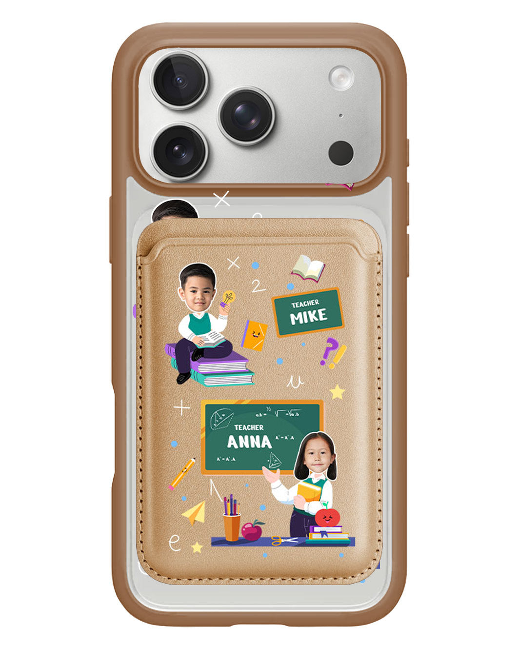 iPhone Magnetic Wallet Case - Face Grid Dream Teacher